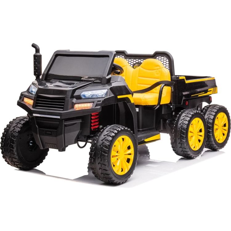 24V 4x4 Freddo Toys Tractor Trailer 2 Seater Ride on - Black