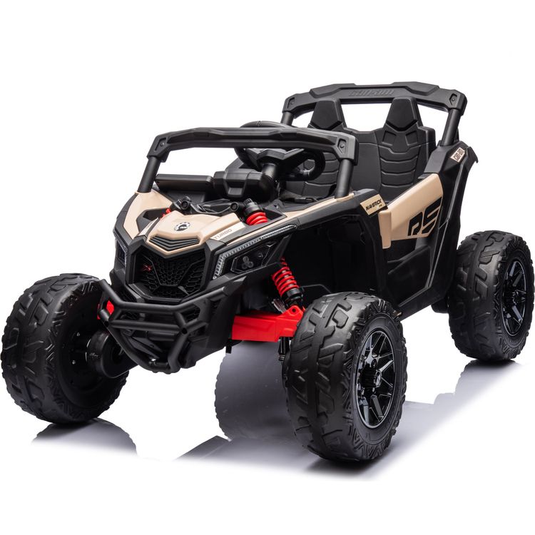 24V Can Am Maverick 1-Seater UTV Ride On - Khaki