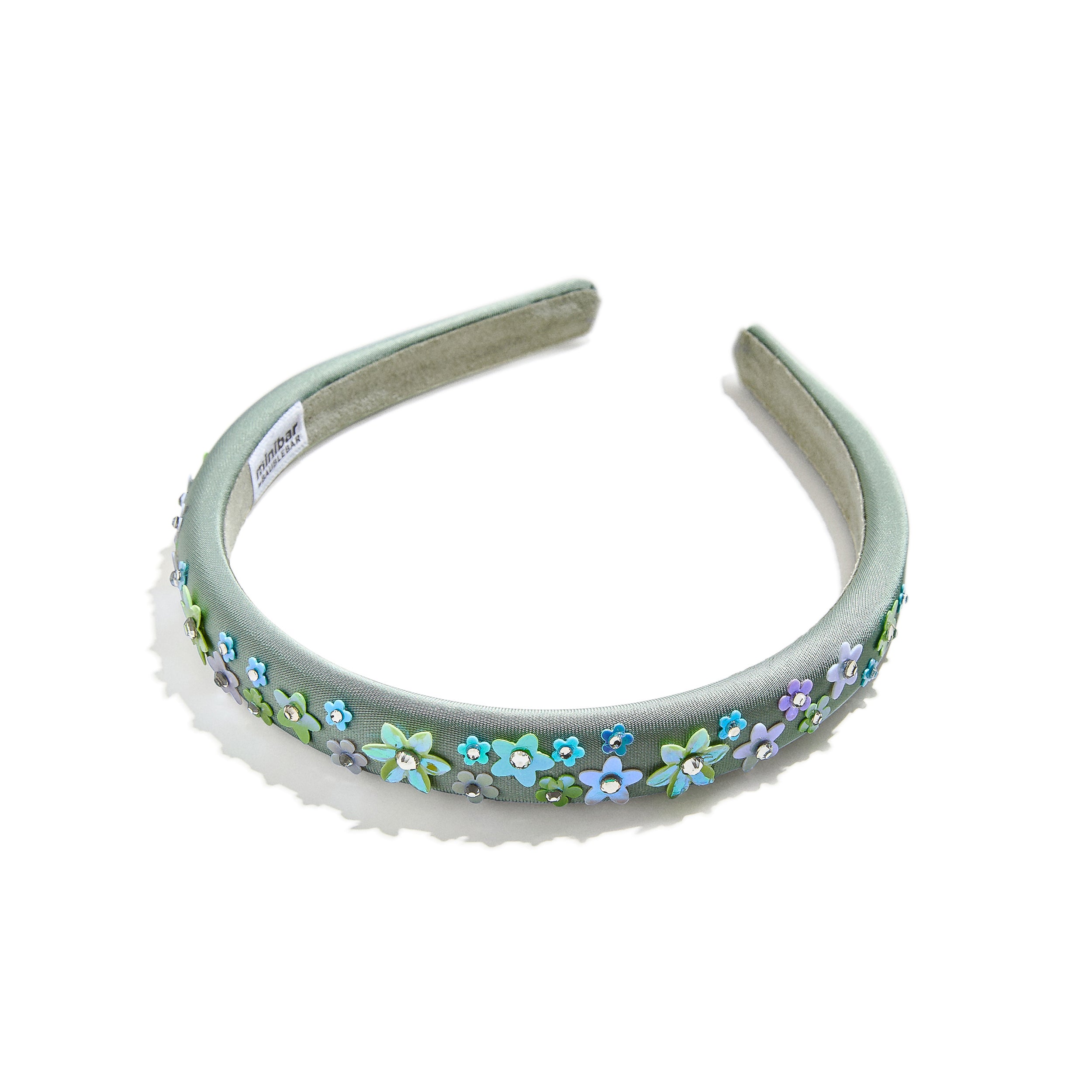Beaded Floral Headband - Green