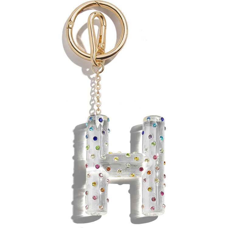 Confetti Initial Bag Charm - H