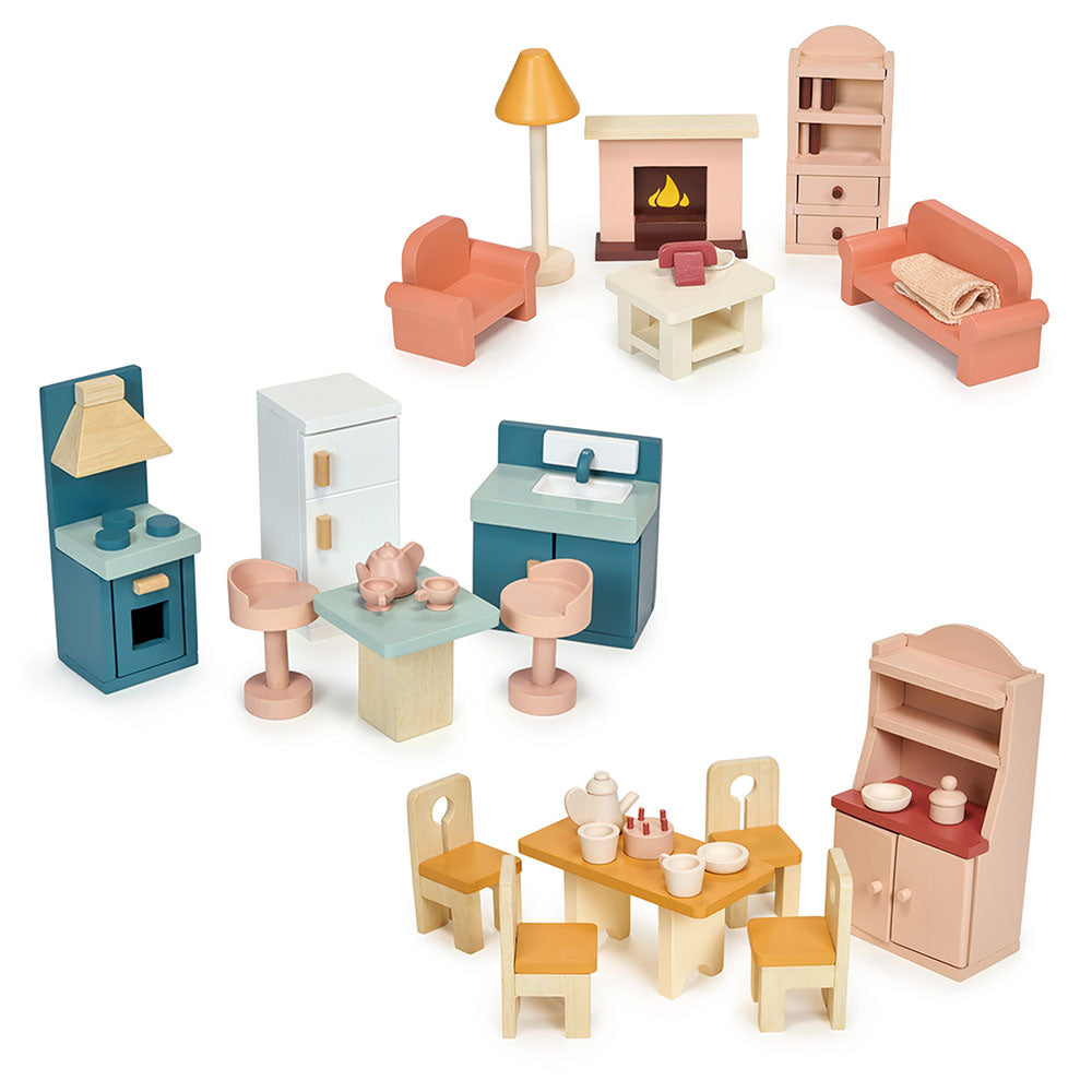 Dollhouse Downstairs Furniture Bundle