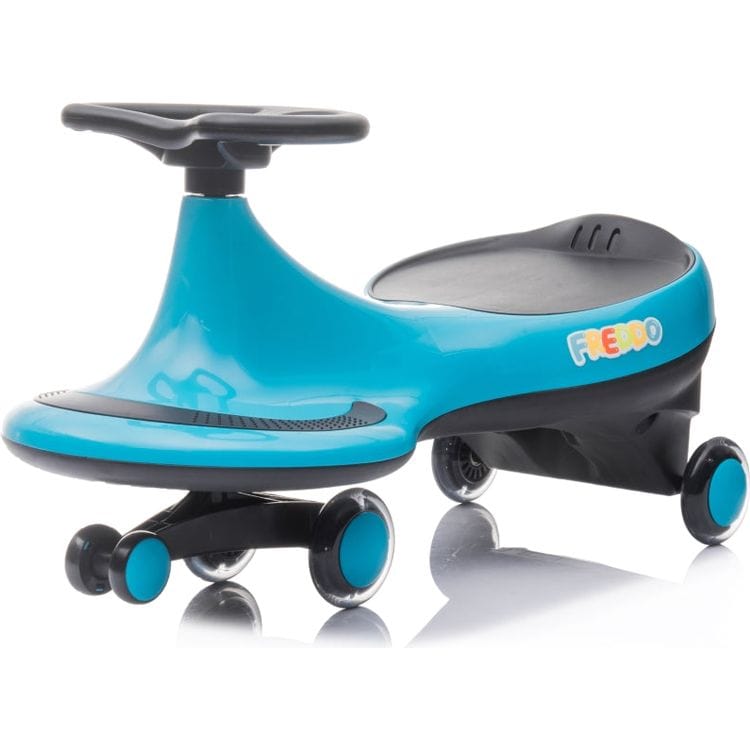 Freddo Toys Swing Car with Flashing Wheels - Blue