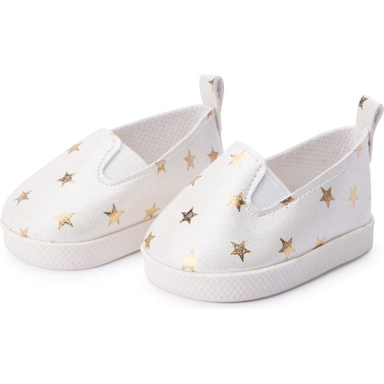 My FAO Doll White Shoes with Gold Stars