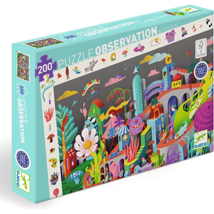 Observation 200 Piece Puzzle - Crazy Town