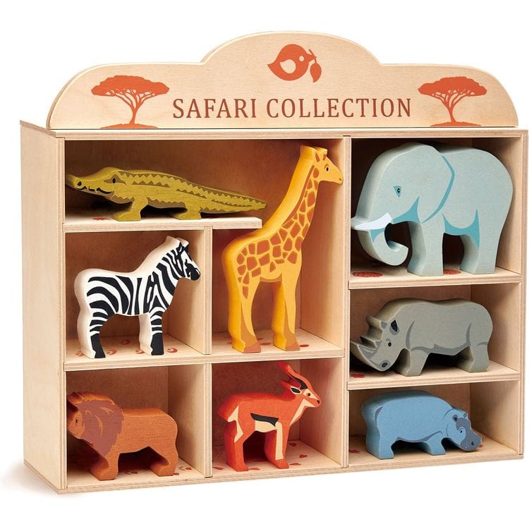 Wooden Safari Animal Collection